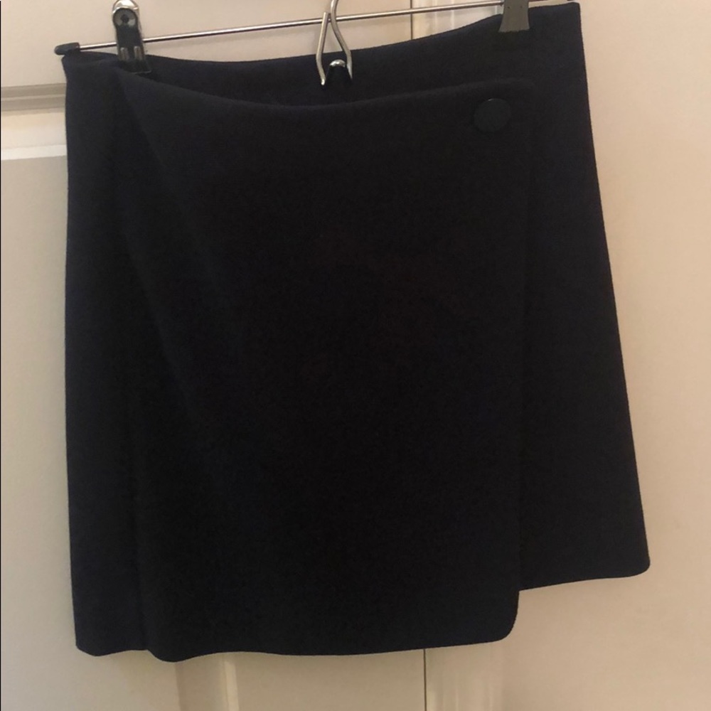 Navy blue Loft fold-over skirt
